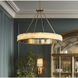 Divinely LED 29 inch Celeste Brass Chandelier Ceiling Light